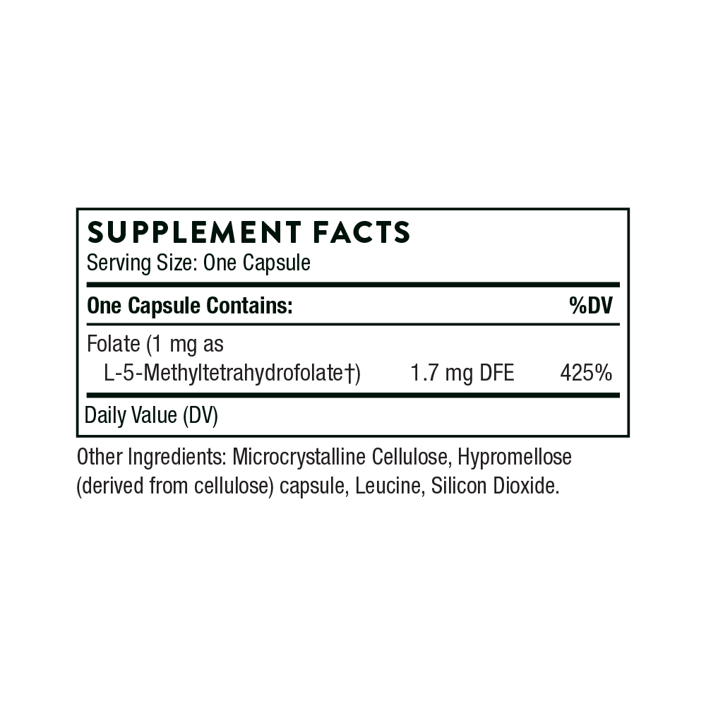 5-MTHF 1 mg - 60 servings thumbnail 2