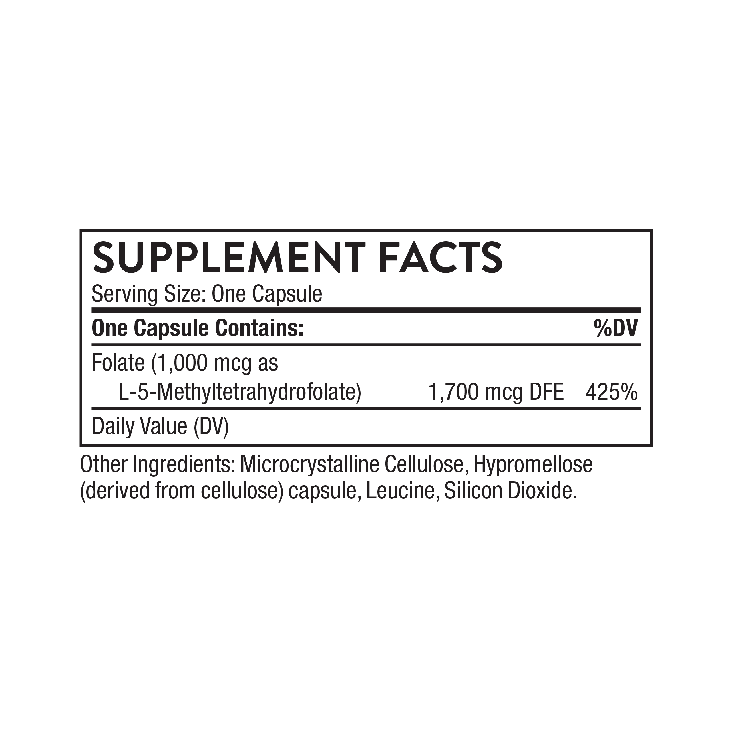 5-MTHF 1 mg - 90 servings thumbnail 2