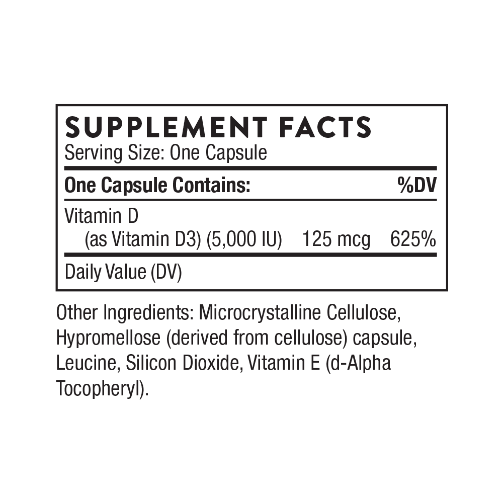 Vitamin D-5,000 - NSF Certified for Sport - 120 Servings thumbnail 6
