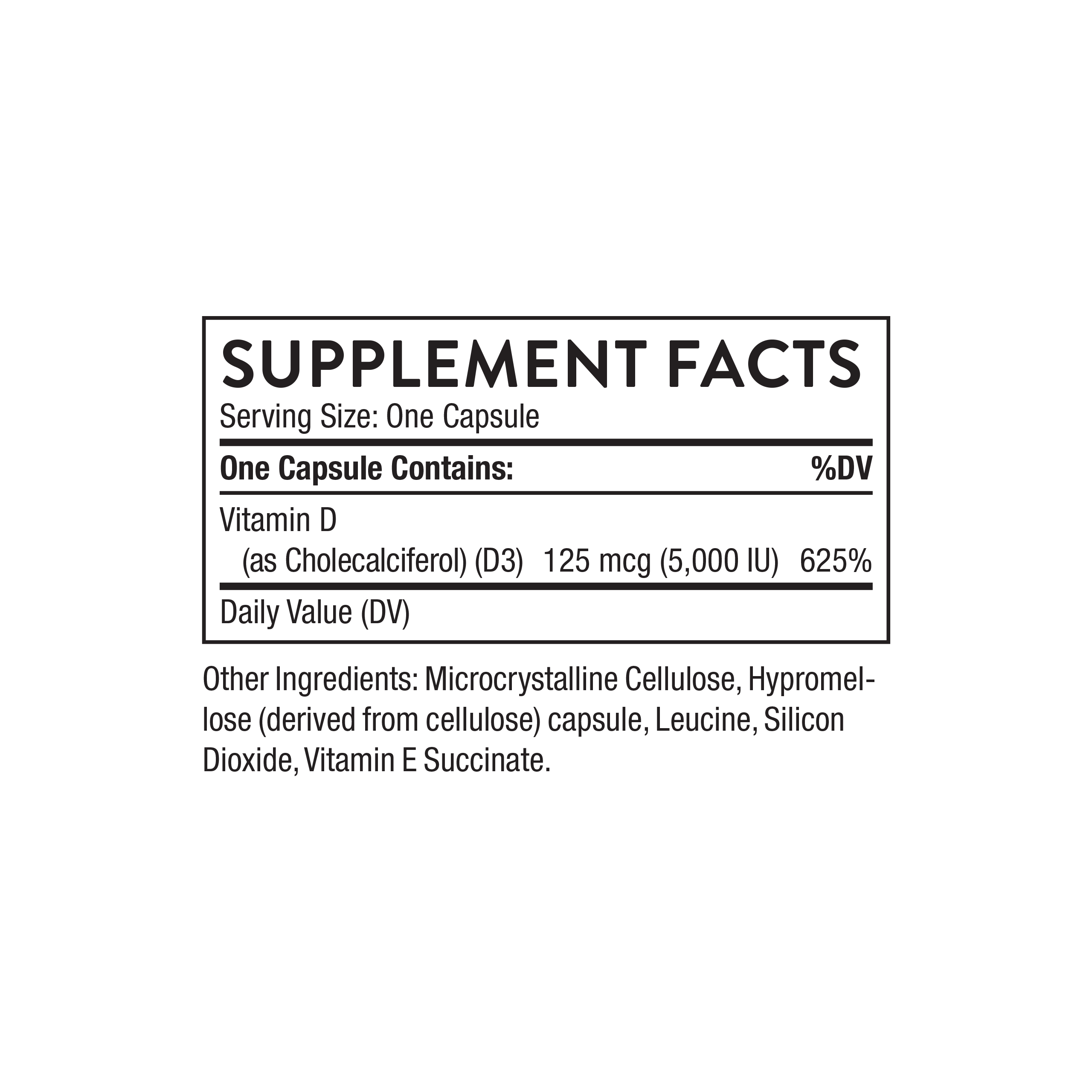 Vitamin D-5,000 - NSF Certified for Sport - 120 Servings thumbnail 5