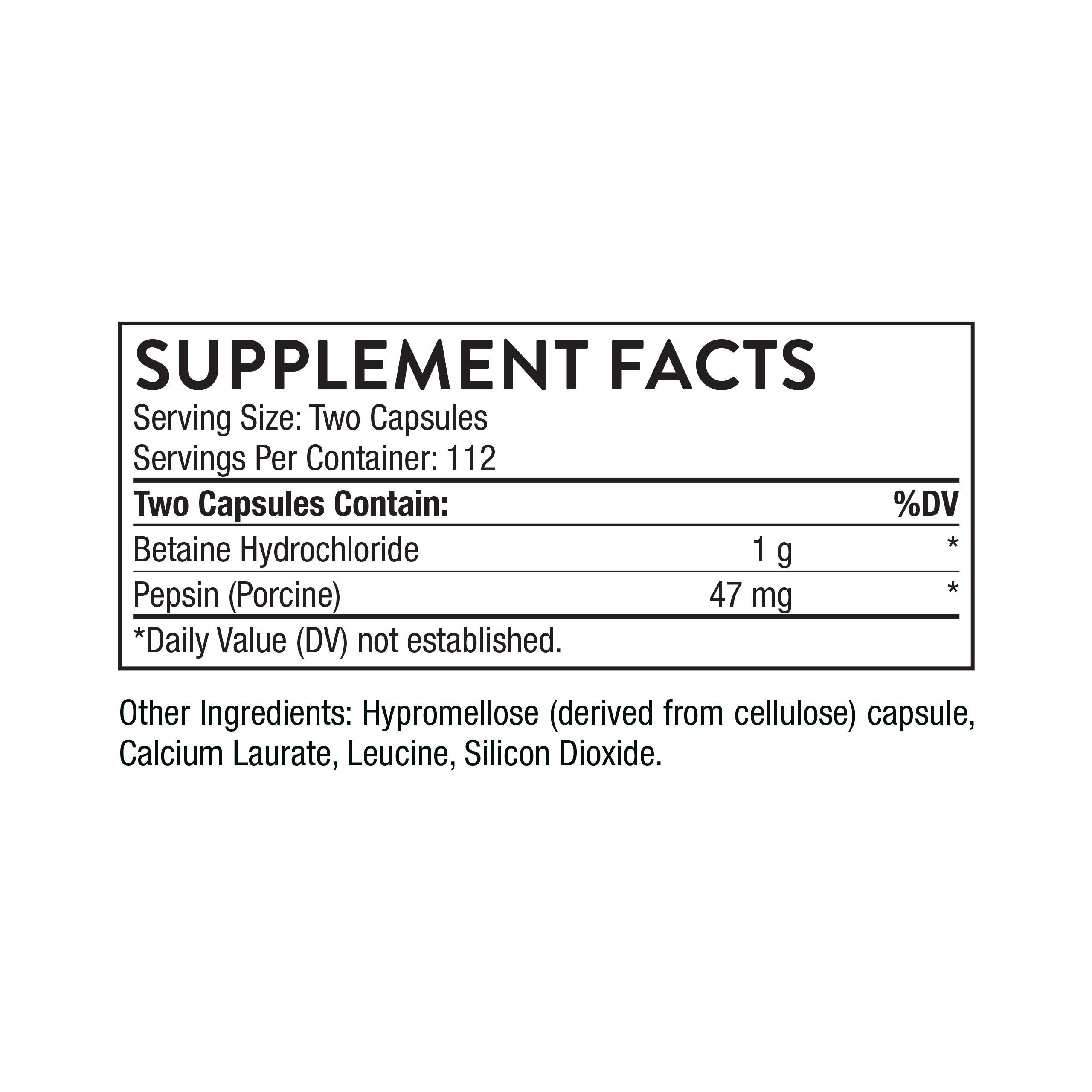 Betaine HCL & Pepsin thumbnail image 5 Betaine HCL & Pepsin thumbnail 5