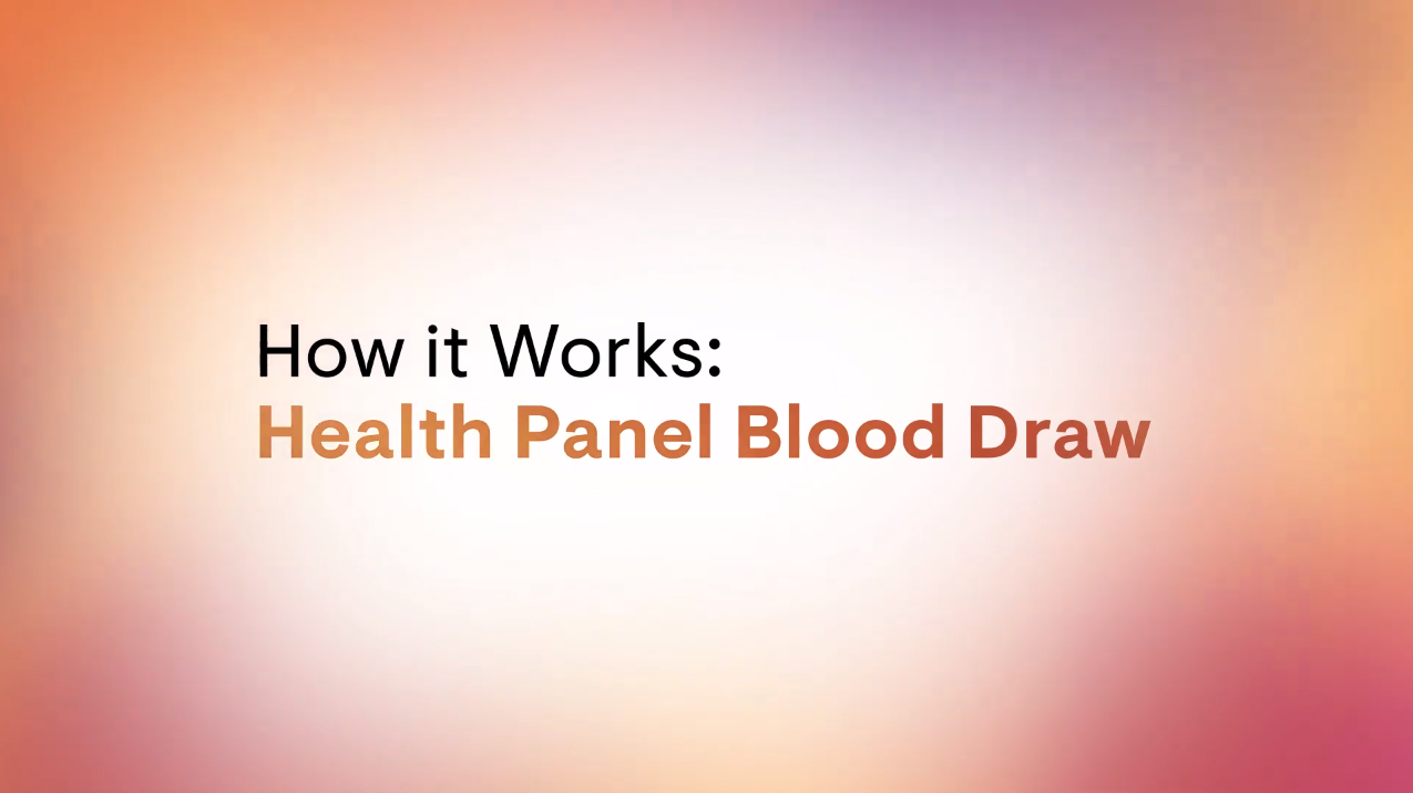 How It Works: Health Panel Blood Draw